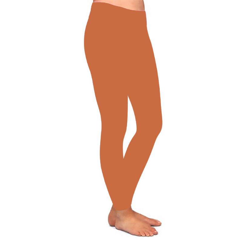 Orange soild leggings