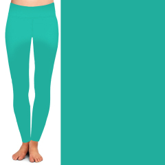 Cyan soild leggings