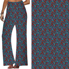 Blue-Petals printing-lounge pants