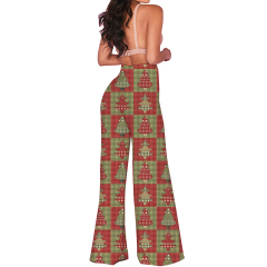 christmas trees printing-flares pants