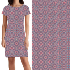 Pink wheel print Dorothy Dress