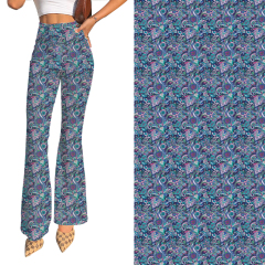 Blue petla printing-flares pants