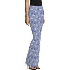 Blue swan printing- flares pants