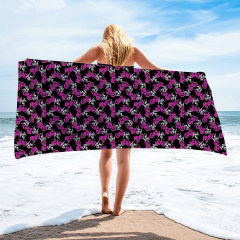 Purple printing square towel