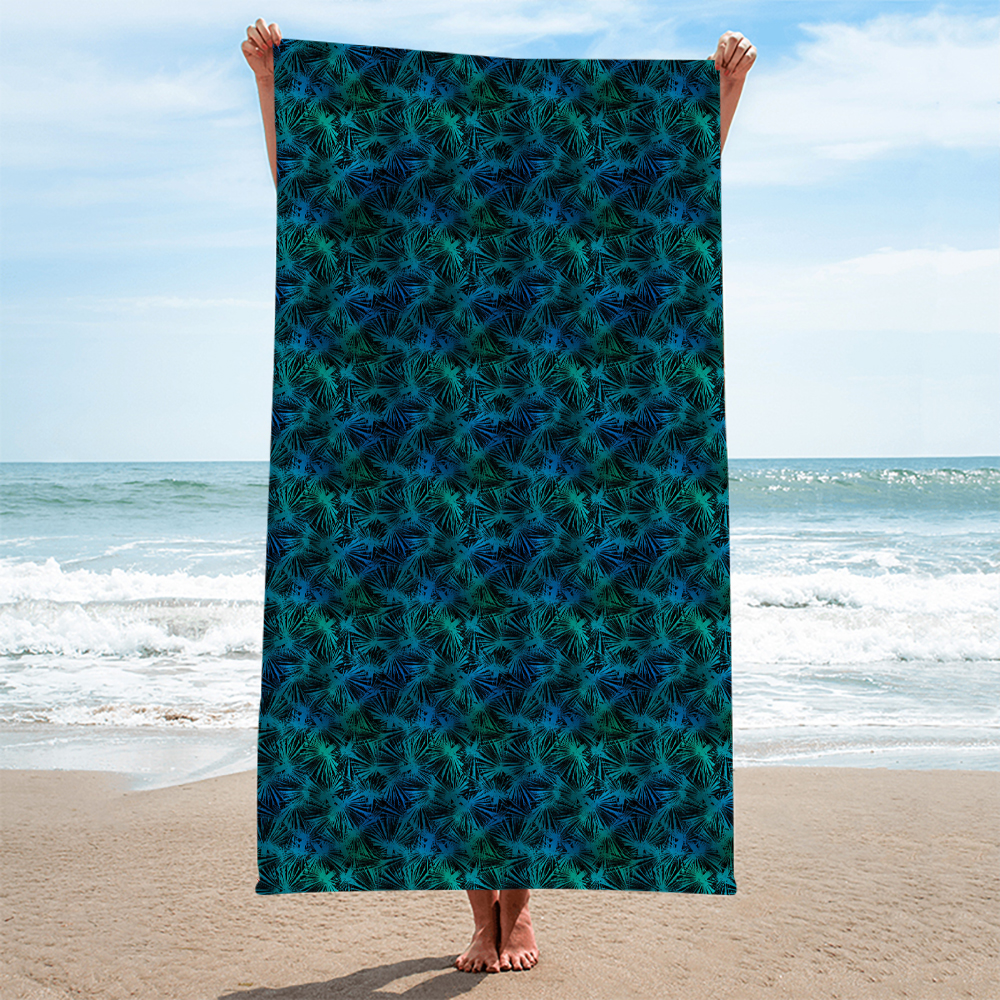Green printing square towel