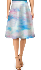 Sky blue and pink printed skirts