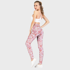 Heart and white background print leggings