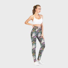 Printed high waist leggings