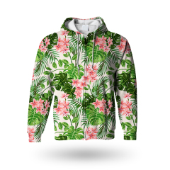 Printed zipper sweatshirts hoodies