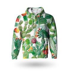 Printed zipper sweatshirts hoodies