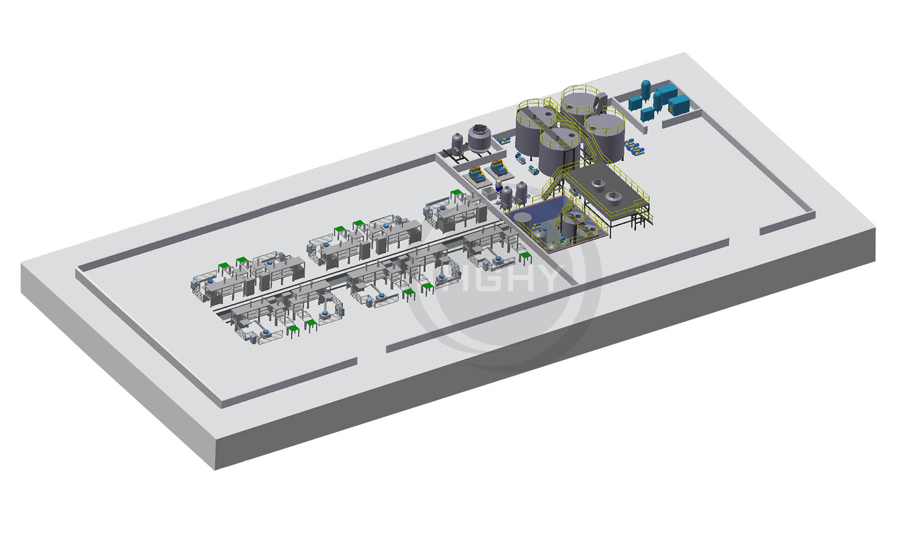 Molded Pulp Packing Machine layout