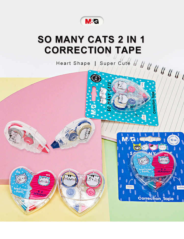 M&G Cute Kawaii Cartoon White Out Correction Tapes Custom OEM Students