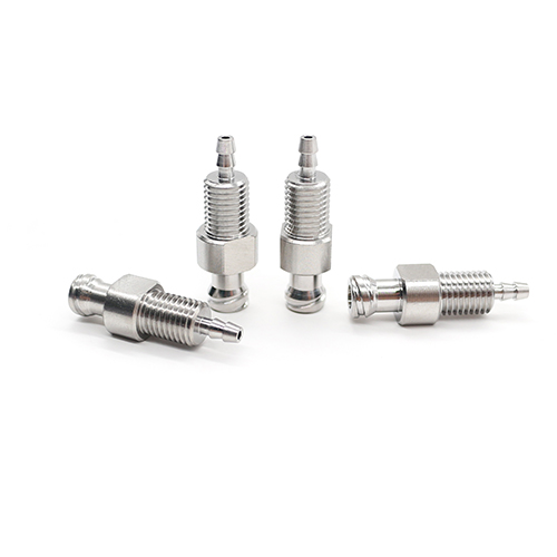 Precision stainless steel luer connector male M5M6M8 male pagoda female connector five-axis lathe machining