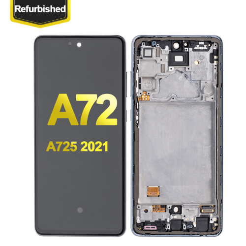 OLED Assembly With Frame For Samsung Galaxy A72 (A725 / 2021) (Premium Quality) (Awesome Black)