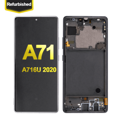 OLED Assembly With Frame For Samsung Galaxy A71 5G (A716V / 2020) (Premium Quality) (Prism Crush Black)