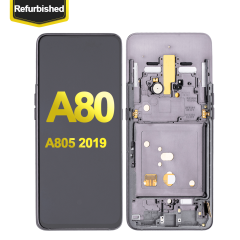 OLED Assembly With Frame For Samsung Galaxy A80 (A805 / 2019) (Phantom Black) (Premium Quality)