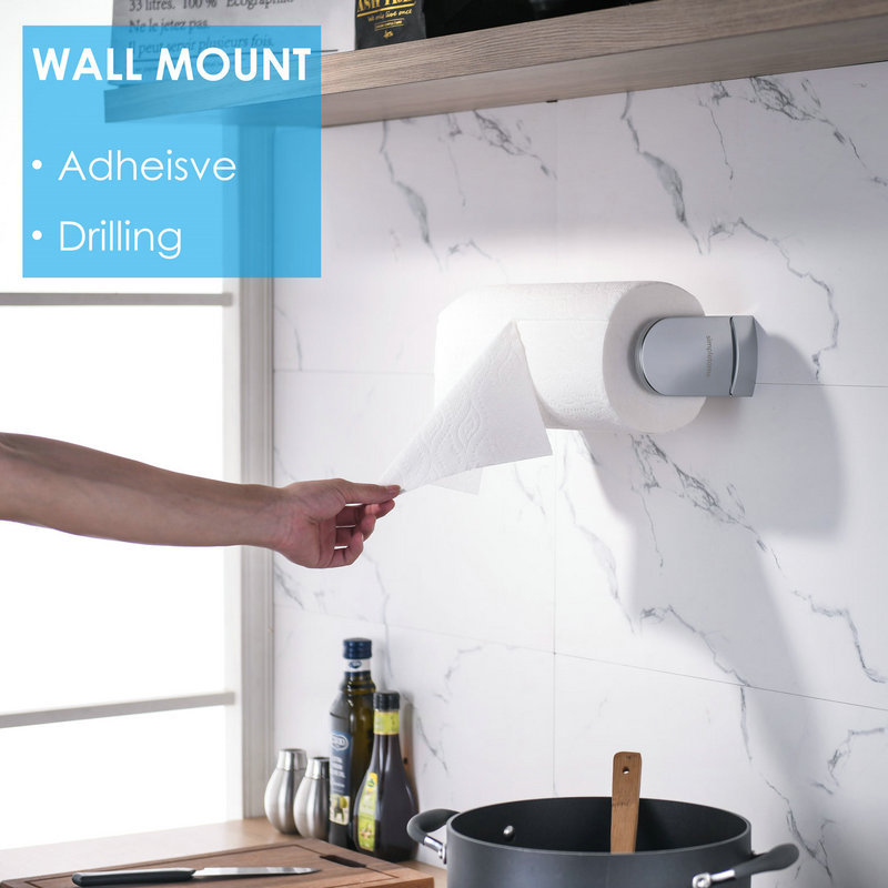 SimplyTear ONE HAND TEAR Paper Towel Holder Under Cabinet OR Wall Mount