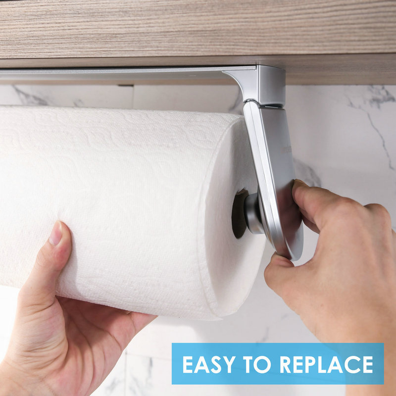 SimplyTear ONE HAND TEAR Paper Towel Holder Under Cabinet OR Wall Mount