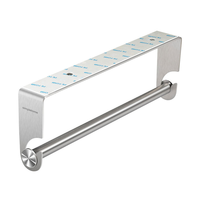 Adhesive Kitchen Paper Towels Holder Under Cabinet Brushed 2MM SUS304 Stainless Steel