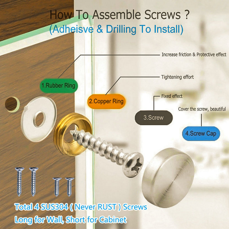 Simply-Tear Kitchen Paper Towels Holder Under Cabinet Brushed 2MM SUS304 Stainless Steel