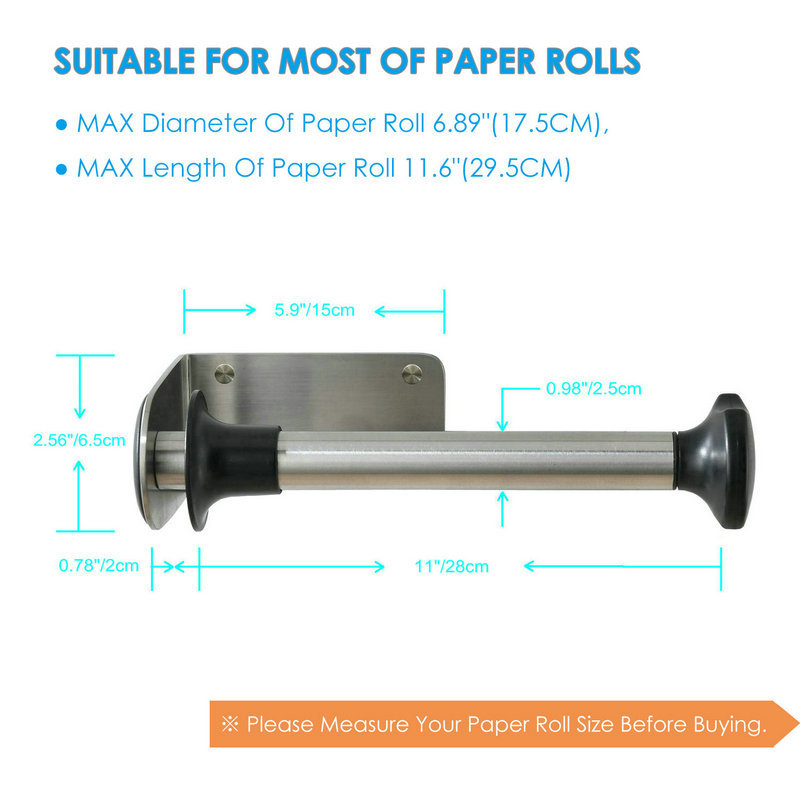 Simply-Tear Kitchen Paper Towels Holder Under Cabinet Brushed 2MM SUS304 Stainless Steel