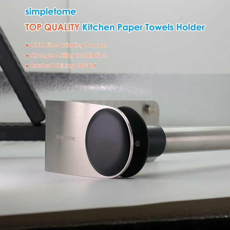 Simply-Tear Kitchen Paper Towels Holder Under Cabinet Brushed 2MM SUS304 Stainless Steel