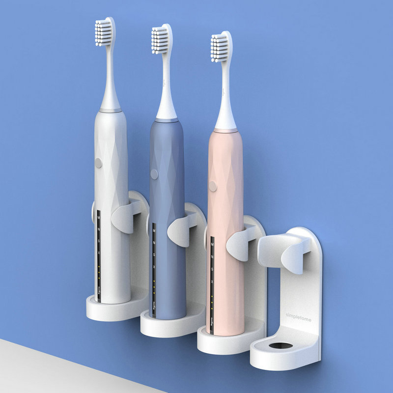 Adhesive Electric Toothbrush Holder Wall Mounted Tooth Brush Organizer 4 Pack