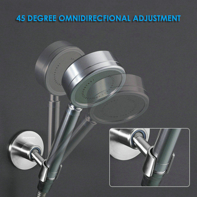 45° Adhesive Shower Head Holder Wall Mount Bracket