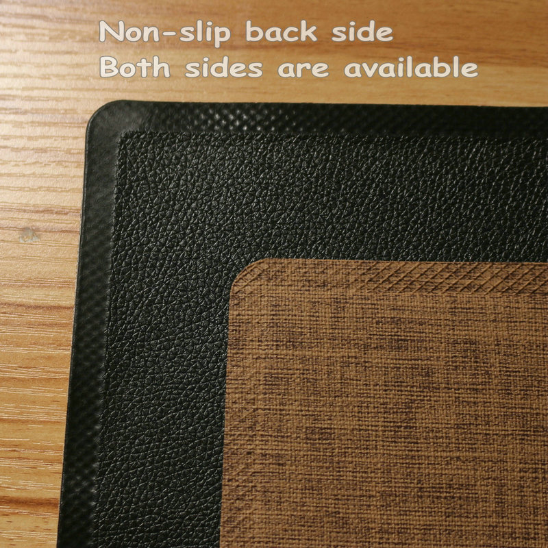 Anti-Slip Placemats Imitation Linen Leather Easy Wiping Cleaning Set of 4