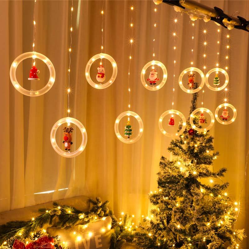 8 Twinkle Modes LED String Lights for Window Xmas Tree Indoor Decoration 3 x 0.5M - Warm White