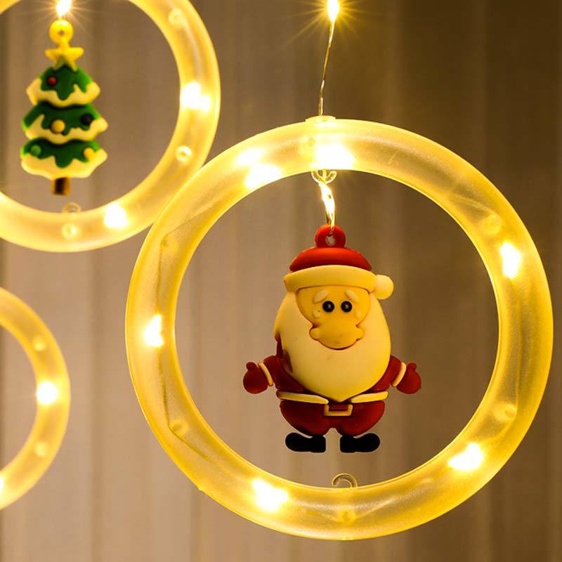 8 Twinkle Modes LED String Lights for Window Xmas Tree Indoor Decoration 3 x 0.5M - Warm White