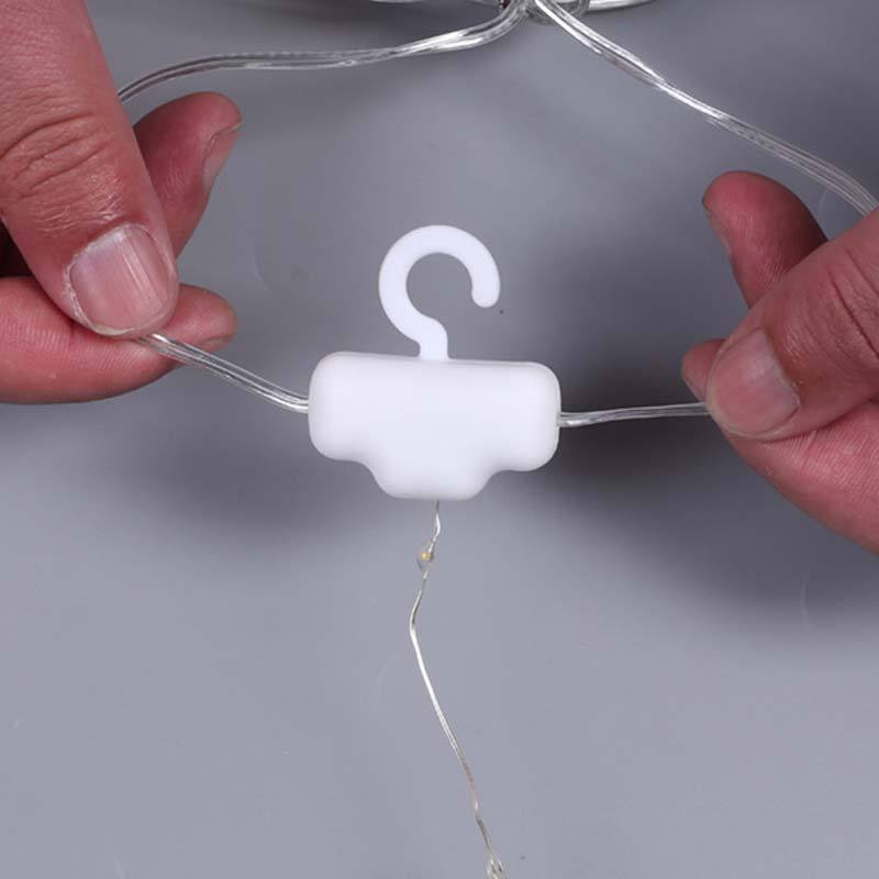 8 Twinkle Modes LED String Lights for Window Xmas Tree Indoor Decoration 3 x 0.5M - Warm White