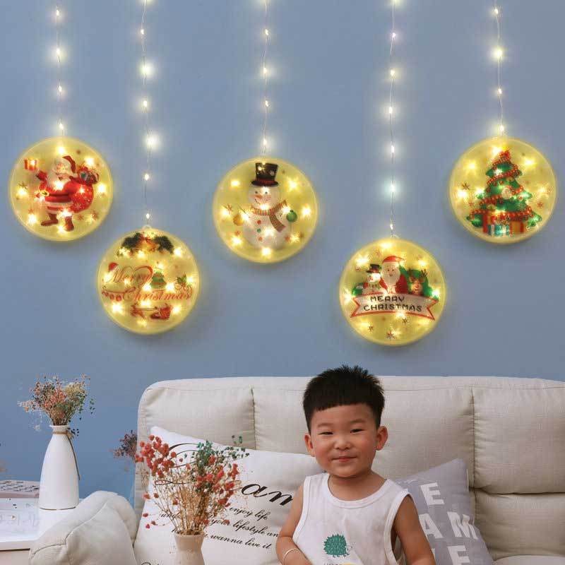 8 Twinkle Modes Christmas Tree Ornaments Window Hanging Xmas Decorations 1.5 x 0.65Meters