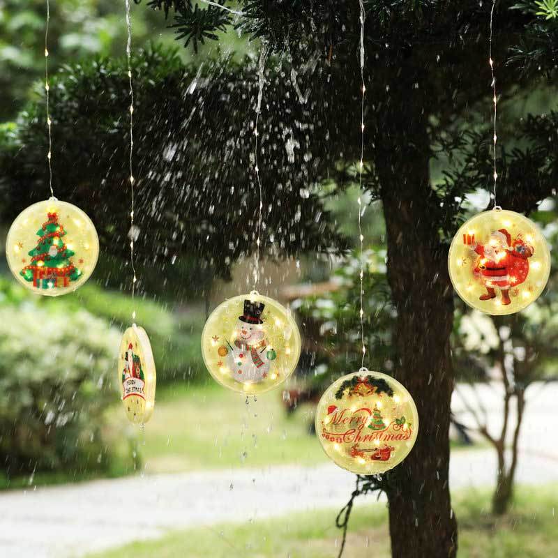 8 Twinkle Modes Christmas Tree Ornaments Window Hanging Xmas Decorations 1.5 x 0.65Meters