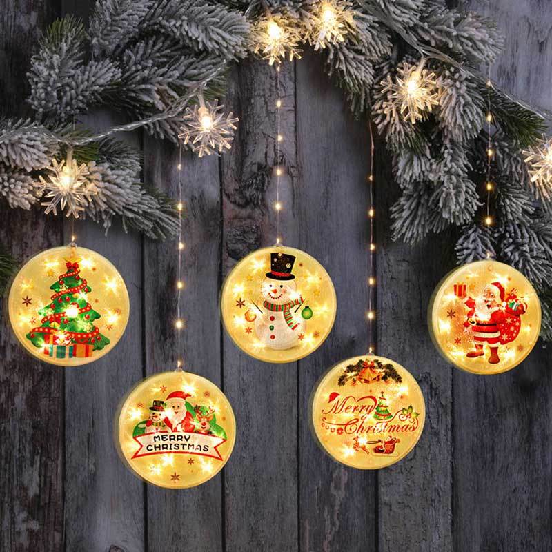 8 Twinkle Modes Christmas Tree Ornaments Window Hanging Xmas Decorations 1.5 x 0.65Meters