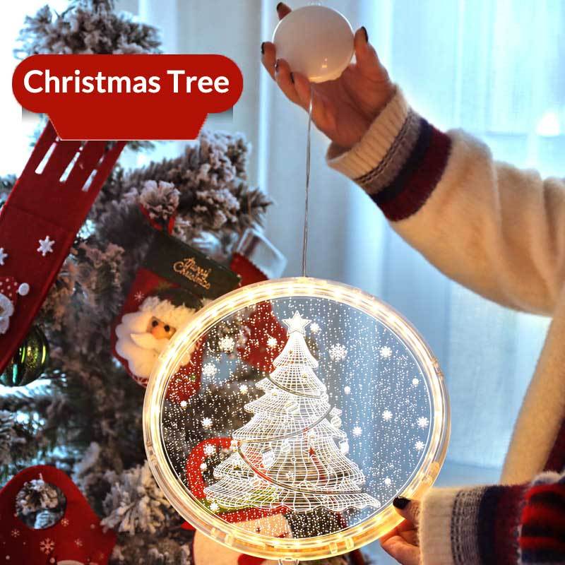 BIG LED 3D Christmas Tree Hanging Lamp Xmas Decorations Lights