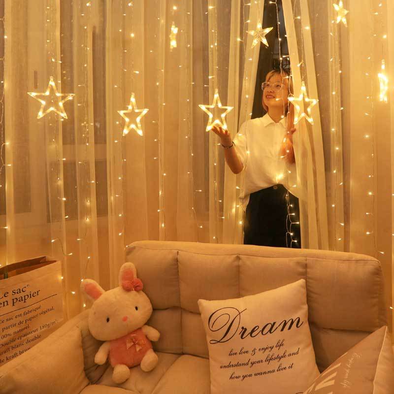 8 Lighting Modes Led Star Lights USB Powered Remote Control 2.5 x 0.9 Meters