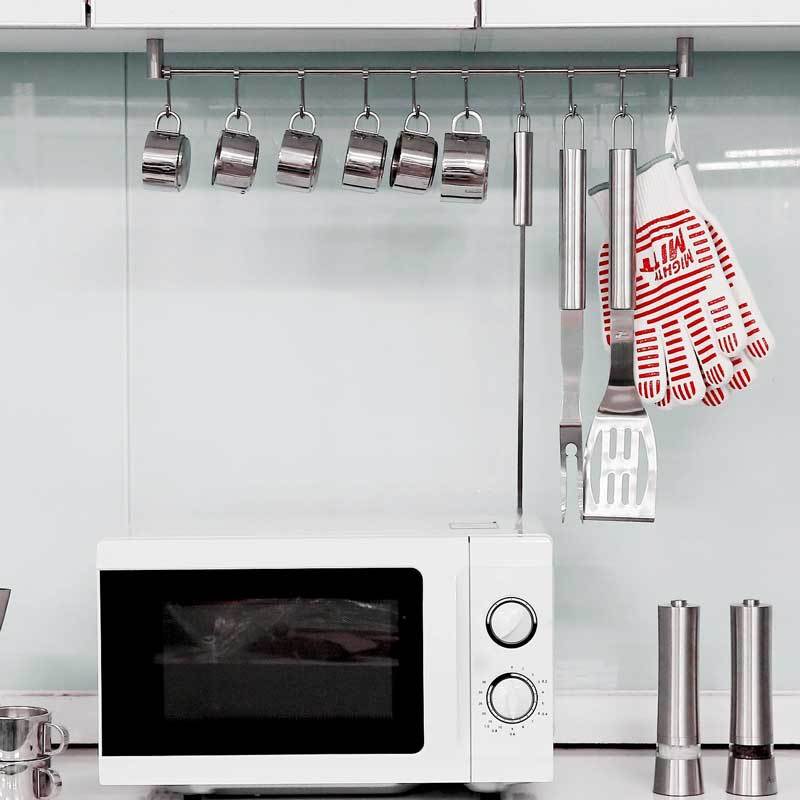 Utensil Rack for Kitchen Tool with 10 Hooks  22 Inch