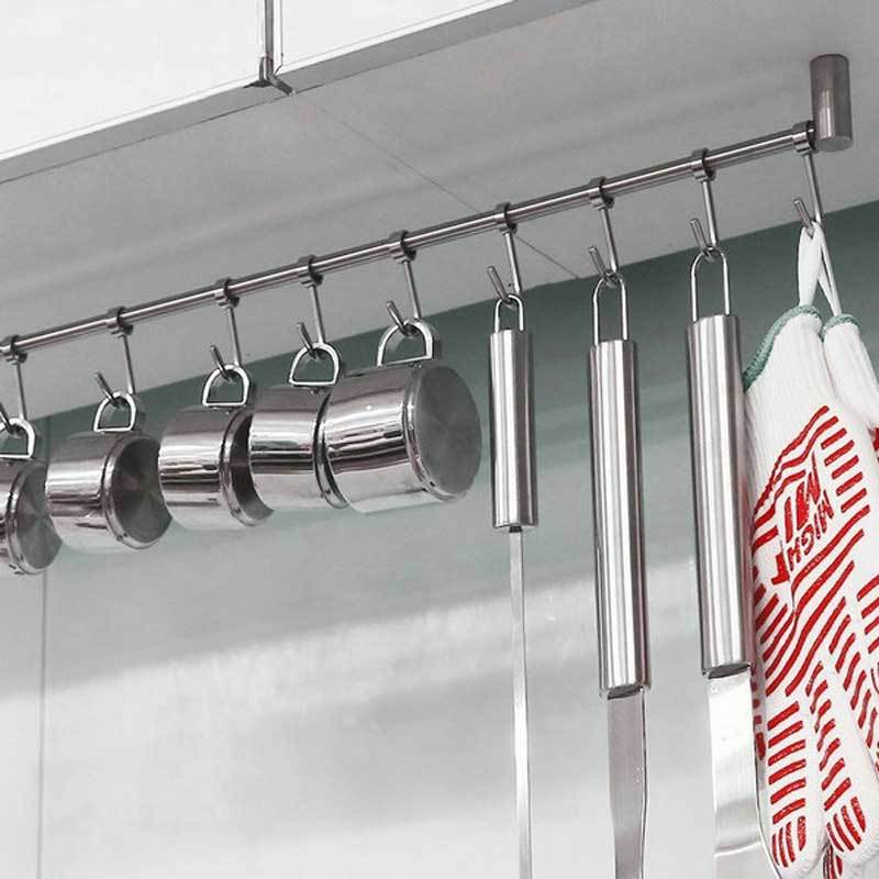 Utensil Rack for Kitchen Tool with 10 Hooks  22 Inch
