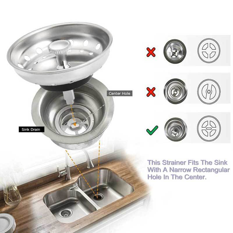 Kitchen Sink Strainer Replacement 2 Pack