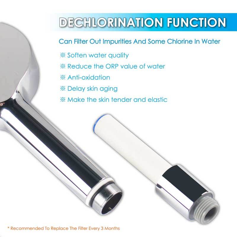 Filter Shower Head High Pressure with 2M Stainless Steel Hose