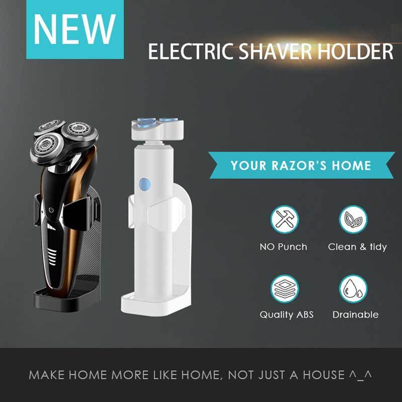 Adhesive Electric Shaver Holder Wall Mounted For 99% Razors 2Pack