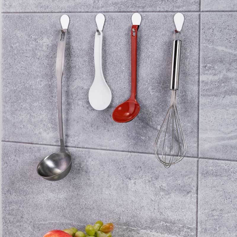 Mini Adhesive Hooks Strong 3M Tape SUS304 Stainless Steel 24PACK