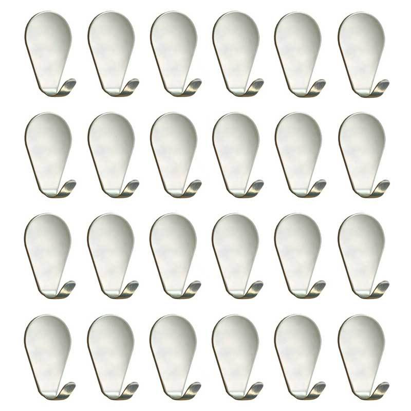 Mini Adhesive Hooks Strong 3M Tape SUS304 Stainless Steel 24PACK