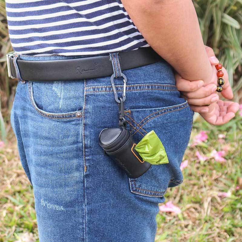 Dog Poop Bag Holder for Leash or Belt