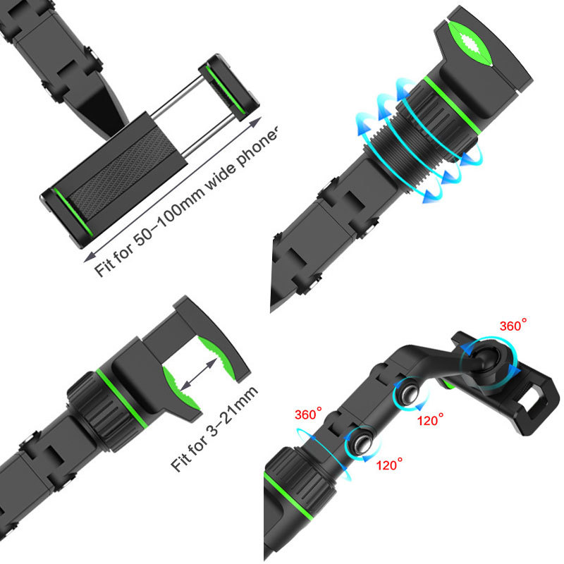 360° Multifunctional Phone Holder for Car Rearview Mirror Bed Kitchen Bookshelf Home Online Class
