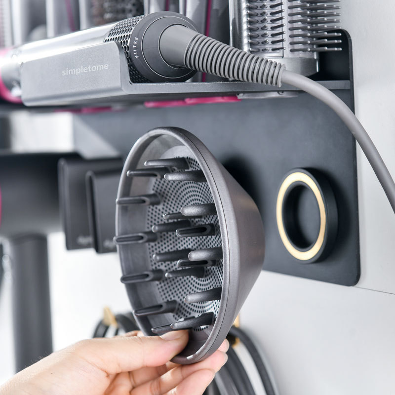 2 IN 1 Wall Mount Organizer for Dyson Airwrap Complete Styler AND Supersonic Hair Dryer