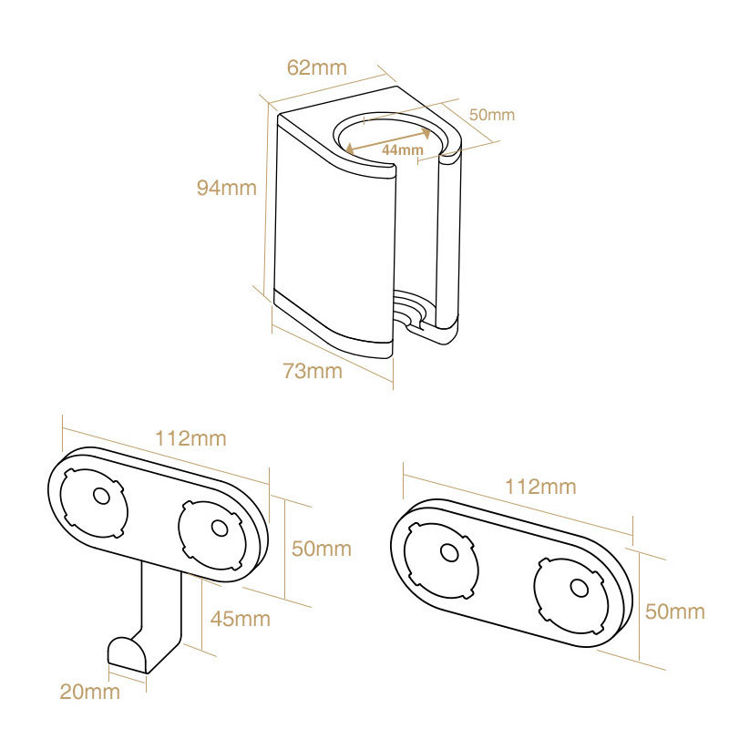 Wall Mount Storage Organizer for Dyson Airwrap Complete Styler