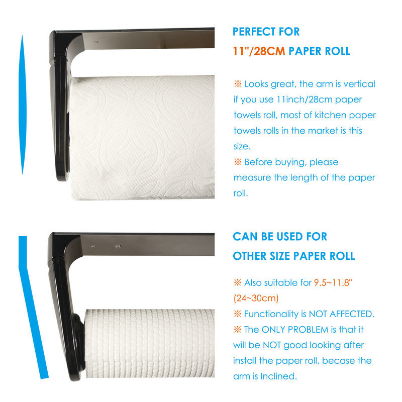 SimplyTear ONE HAND TEAR Paper Towel Holder Under Cabinet OR Wall Mount
