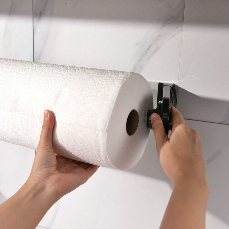 SimplyTear ONE HAND TEAR Paper Towel Holder Under Cabinet OR Wall Mount